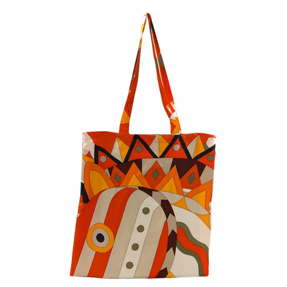 HERMES Petit Ash Eco Bag Tote Bag Silk Ladies [Used]
