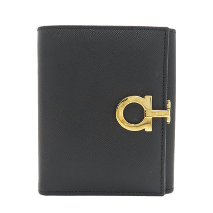 Salvatore Ferragamo GanciniHardware Bifold Wallet with Coin Pocket Leather Ladies [Used]