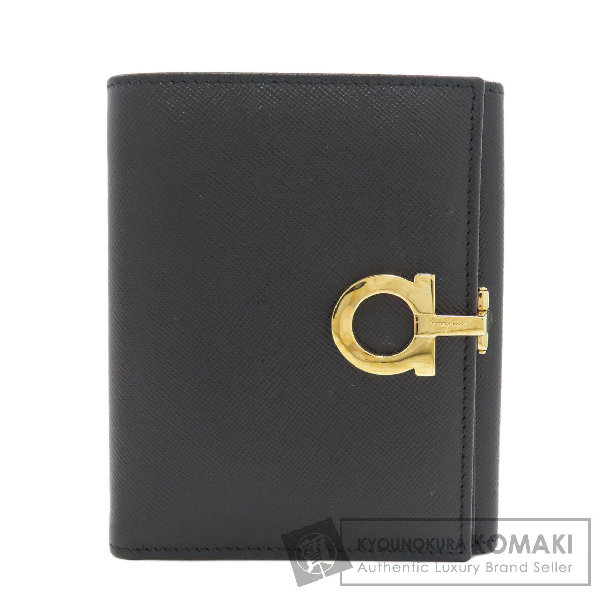 Salvatore Ferragamo GanciniHardware Bifold Wallet with Coin Pocket Leather Ladies [Used]