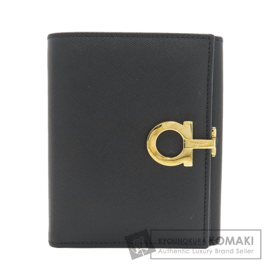 Salvatore Ferragamo GanciniHardware Bifold Wallet with Coin Pocket Leather Ladies [Used]