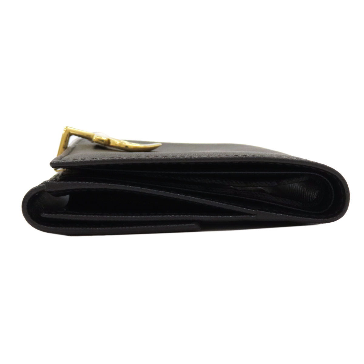 Salvatore Ferragamo GanciniHardware Bifold Wallet with Coin Pocket Leather Ladies [Used]