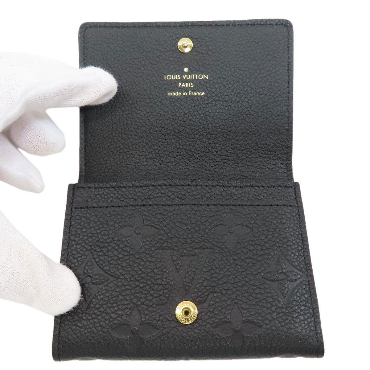 LOUIS VUITTON M58456 Anne Vert Cult De Visit Card Case Leather Ladies [Used]