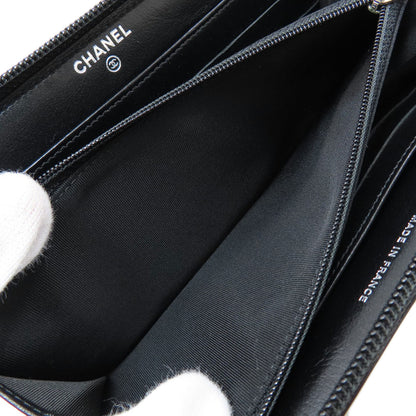 CHANEL COCO Mark SilverHardware Long wallet (with coin pocket) Enamel Ladies [Used]