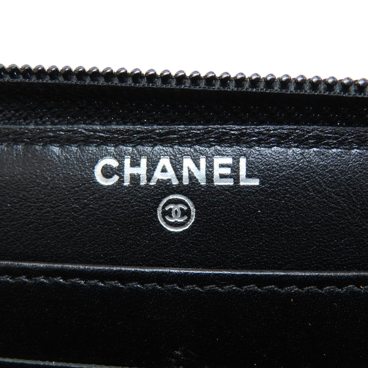 CHANEL COCO Mark SilverHardware Long wallet (with coin pocket) Enamel Ladies [Used]
