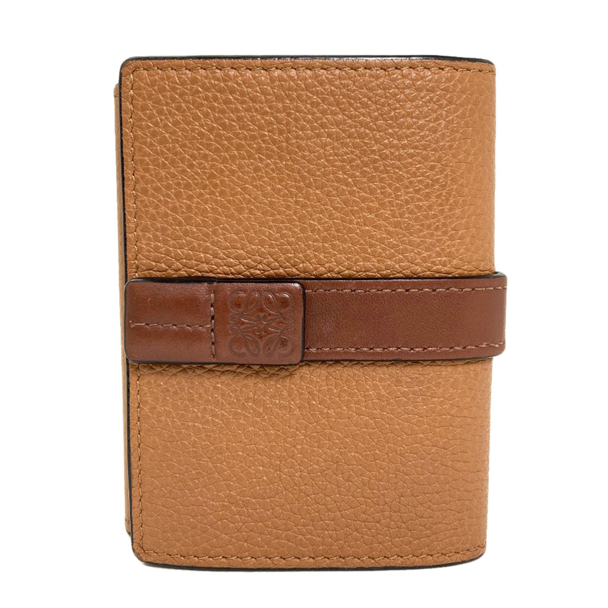LOEWE Vertical Wallet Small Compact Wallet Tri-fold wallet (with Coin Pocket) Leather Ladies [Used]