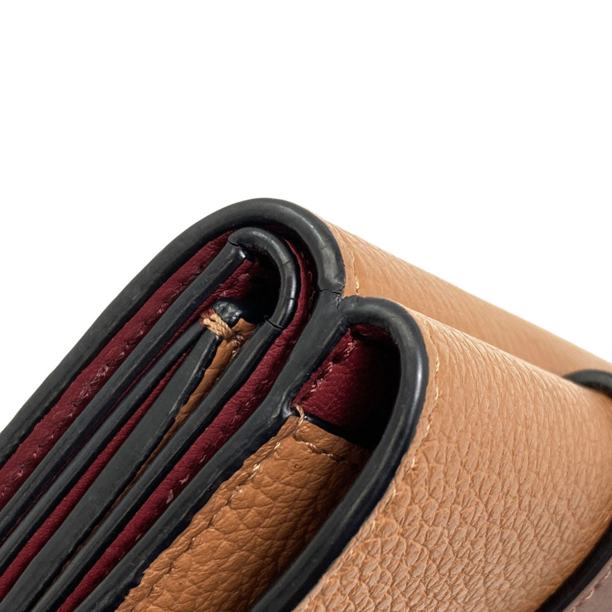 LOEWE Vertical Wallet Small Compact Wallet Tri-fold wallet (with Coin Pocket) Leather Ladies [Used]