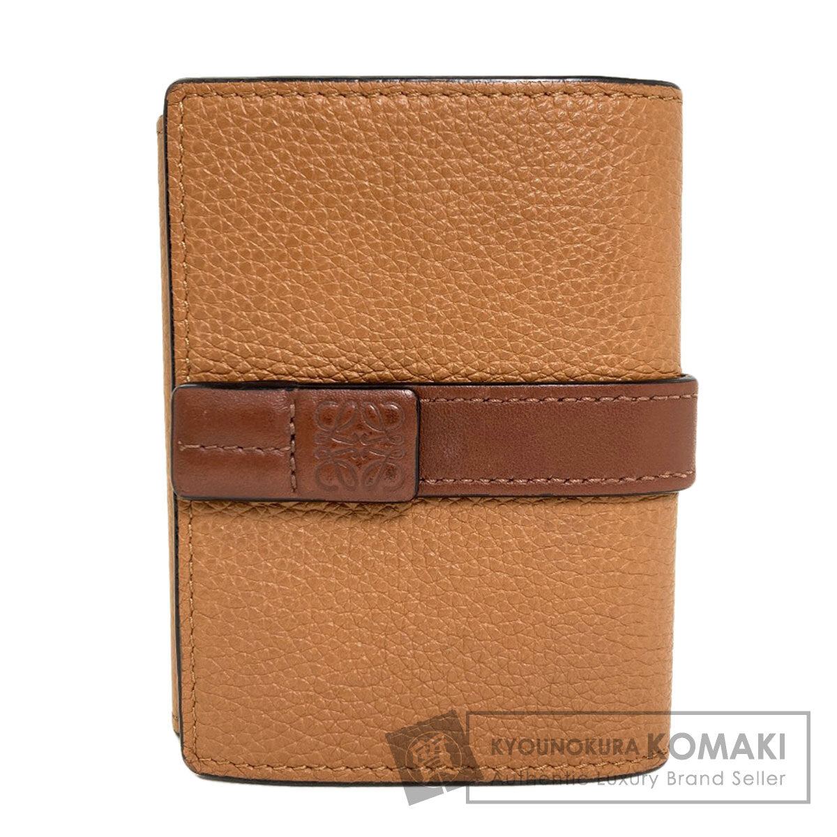 LOEWE Vertical Wallet Small Compact Wallet Tri-fold wallet (with Coin Pocket) Leather Ladies [Used]