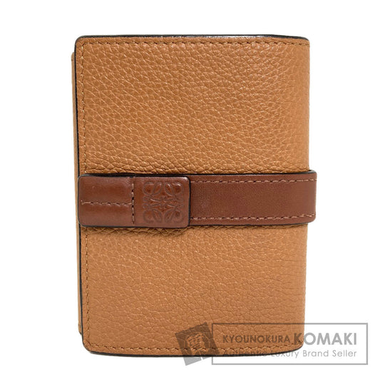 LOEWE Vertical Wallet Small Compact Wallet Tri-fold wallet (with Coin Pocket) Leather Ladies [Used]