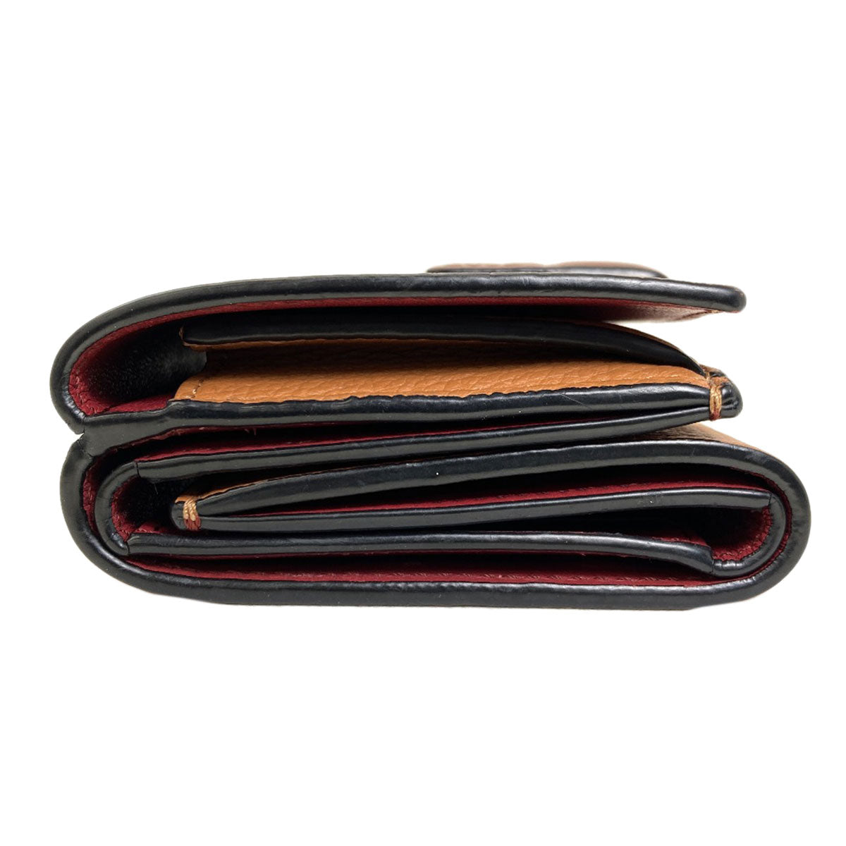 LOEWE Vertical Wallet Small Compact Wallet Tri-fold wallet (with Coin Pocket) Leather Ladies [Used]