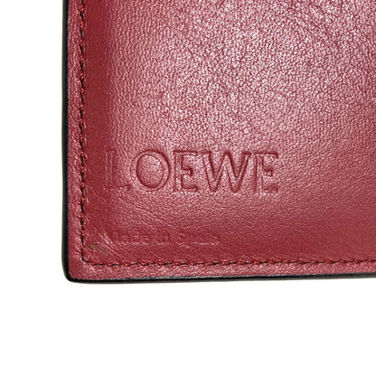 LOEWE Vertical Wallet Small Compact Wallet Tri-fold wallet (with Coin Pocket) Leather Ladies [Used]