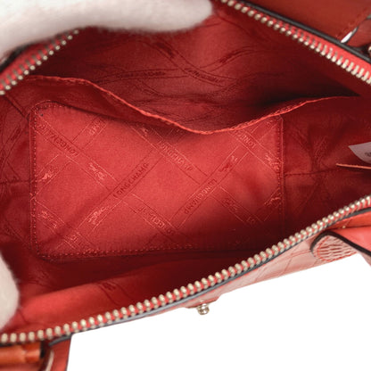 Longchamp Le Pliage Embossed 2-Way Bag Handbag Leather Ladies [Used]