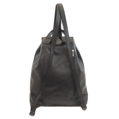 Longchamp logo Backpack Â· Daypack Leather Ladies [Used]