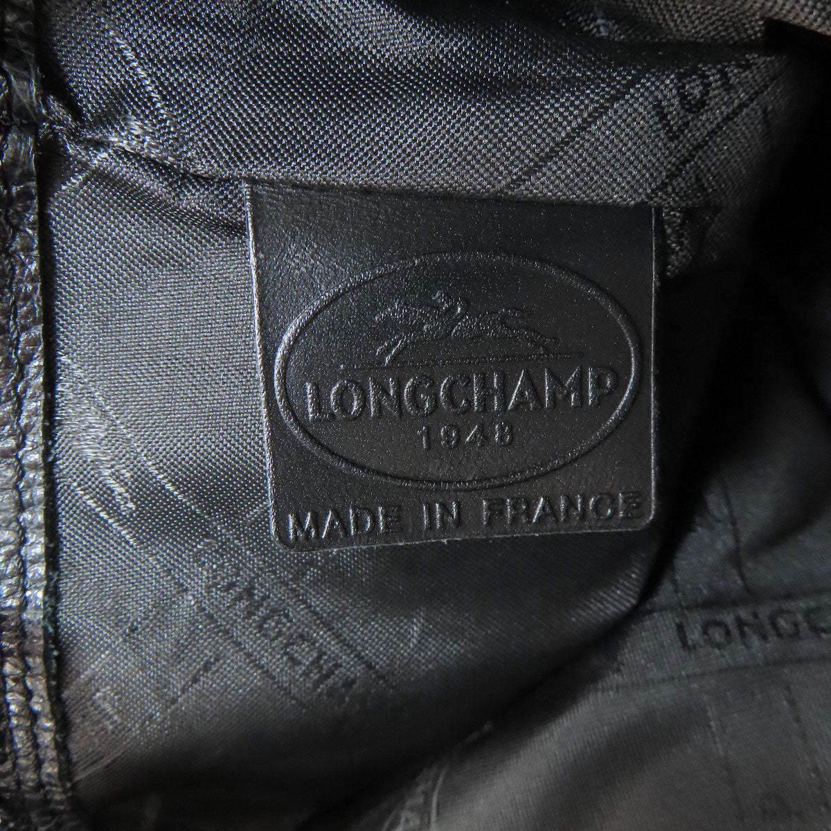 Longchamp logo Backpack Â· Daypack Leather Ladies [Used]