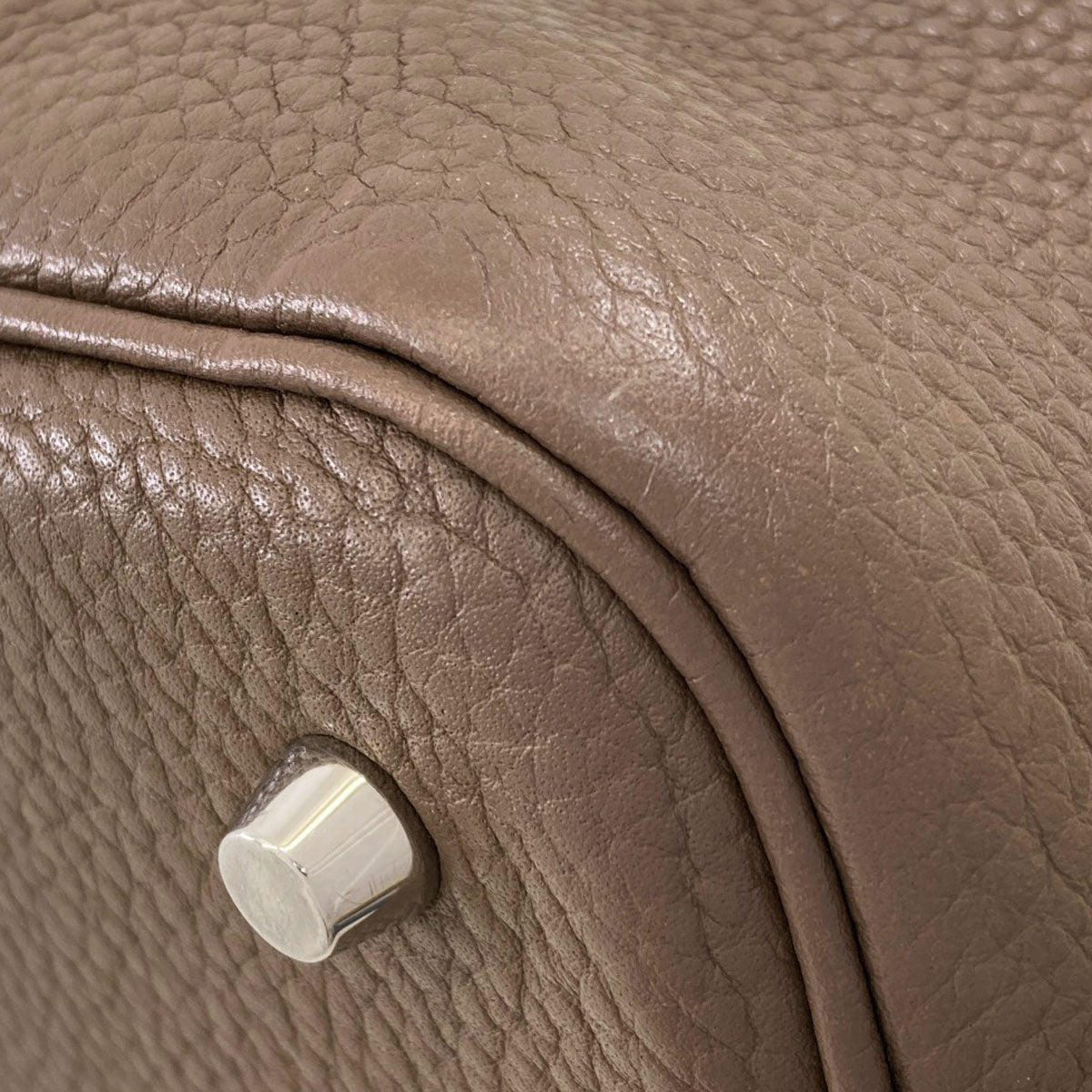 HERMES Picotin Lock MM Etoupe SilverHardware Handbag Taurillon Clemence Ladies [Used]