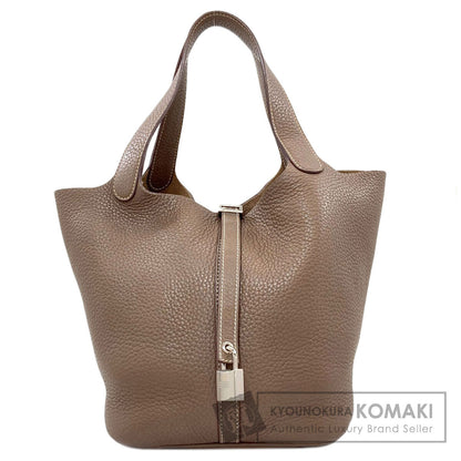 HERMES Picotin Lock MM Etoupe SilverHardware Handbag Taurillon Clemence Ladies [Used]