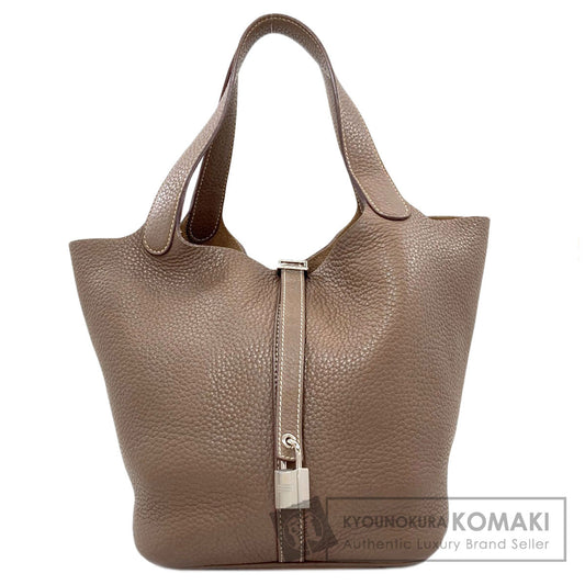 HERMES Picotin Lock MM Etoupe SilverHardware Handbag Taurillon Clemence Ladies [Used]