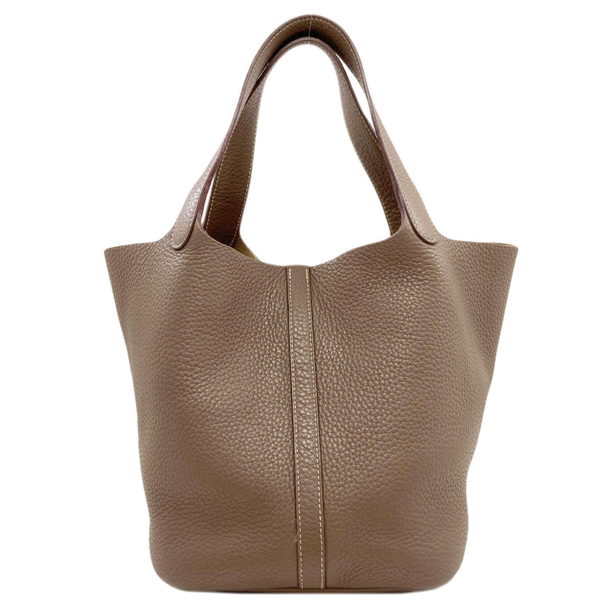 HERMES Picotin Lock MM Etoupe SilverHardware Handbag Taurillon Clemence Ladies [Used]