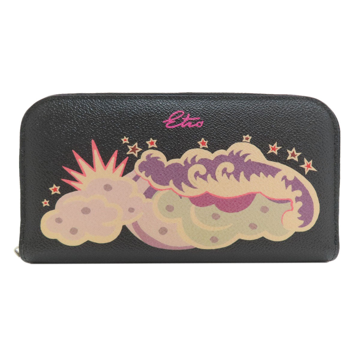 ETRO logo Long wallet (with coin pocket) Leather Ladies [Used]