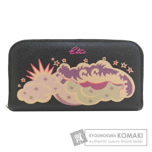 ETRO logo Long wallet (with coin pocket) Leather Ladies [Used]