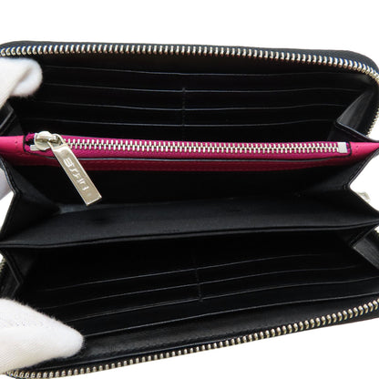 ETRO logo Long wallet (with coin pocket) Leather Ladies [Used]