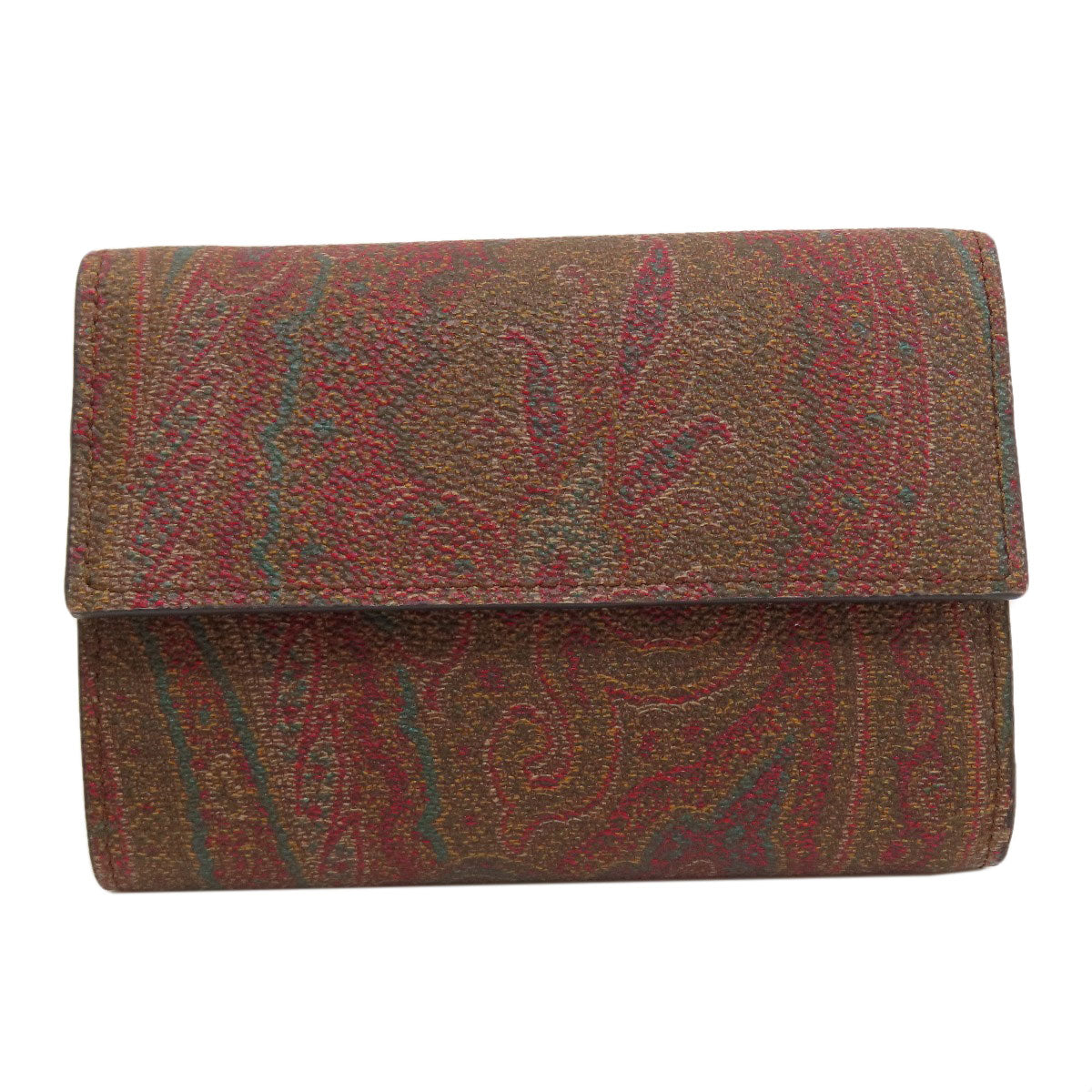 ETRO Paisley pattern Bifold Wallet with Coin Pocket PVC Ladies [Used]