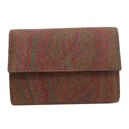 ETRO Paisley pattern Bifold Wallet with Coin Pocket PVC Ladies [Used]