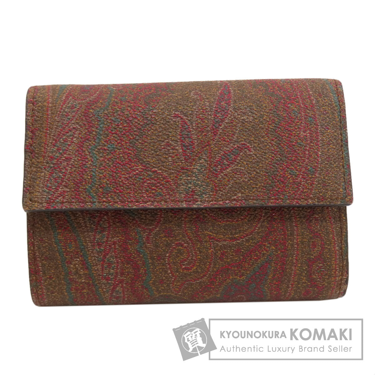 ETRO Paisley pattern Bifold Wallet with Coin Pocket PVC Ladies [Used]