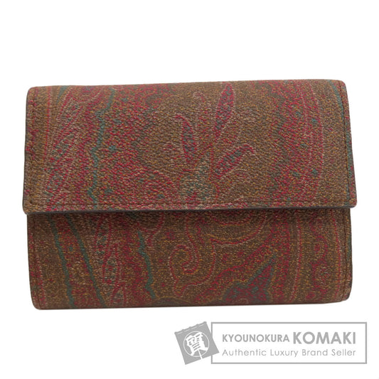 ETRO Paisley pattern Bifold Wallet with Coin Pocket PVC Ladies [Used]