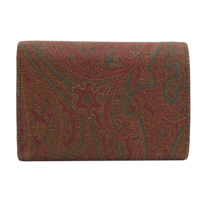 ETRO Paisley pattern Bifold Wallet with Coin Pocket PVC Ladies [Used]
