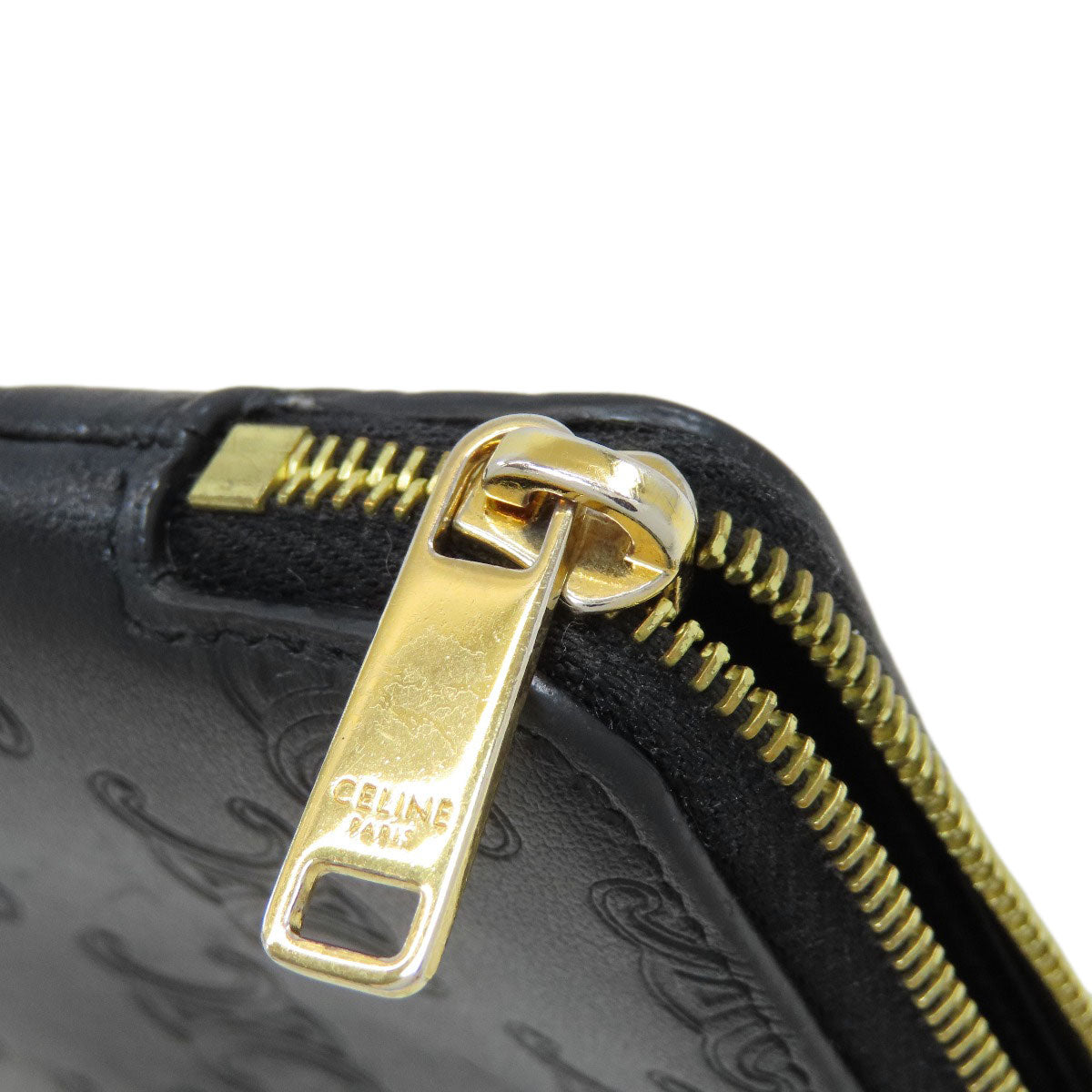 CELINE Triomphe coin purse Leather Ladies [Used]