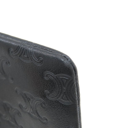 CELINE Triomphe coin purse Leather Ladies [Used]