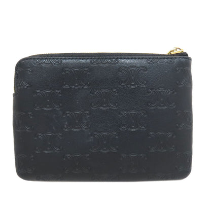 CELINE Triomphe coin purse Leather Ladies [Used]