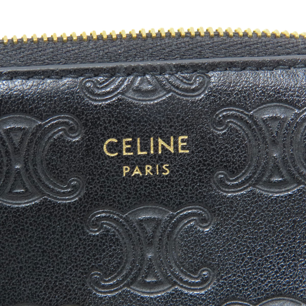 CELINE Triomphe coin purse Leather Ladies [Used]