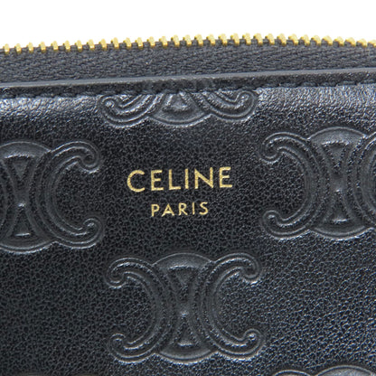 CELINE Triomphe coin purse Leather Ladies [Used]