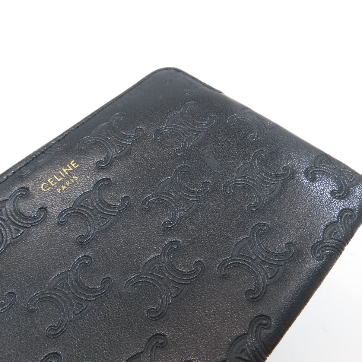 CELINE Triomphe coin purse Leather Ladies [Used]