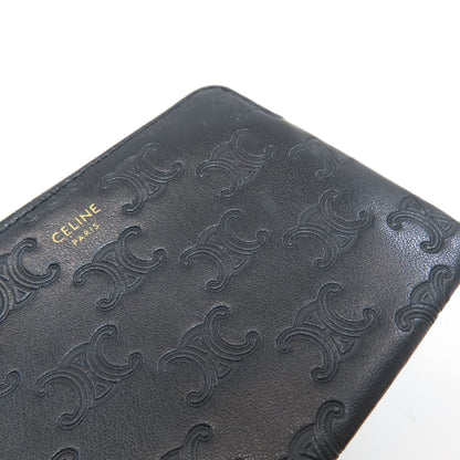 CELINE Triomphe coin purse Leather Ladies [Used]