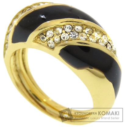 CHRISTIAN DIOR Rhinestone Ring Metal Ladies [Used]