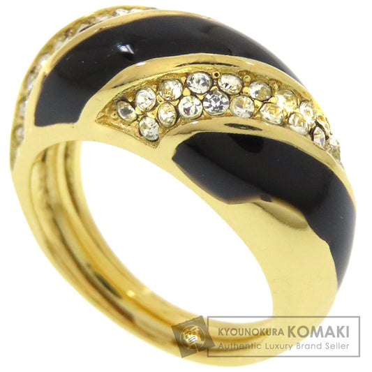 CHRISTIAN DIOR Rhinestone Ring Metal Ladies [Used]