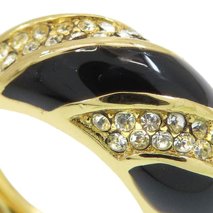 CHRISTIAN DIOR Rhinestone Ring Metal Ladies [Used]