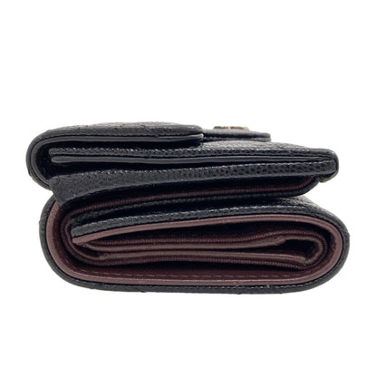 CHANEL Matelasse SilverHardware Tri-fold wallet (with Coin Pocket) Grained Calfskin Skin Ladies [Used]