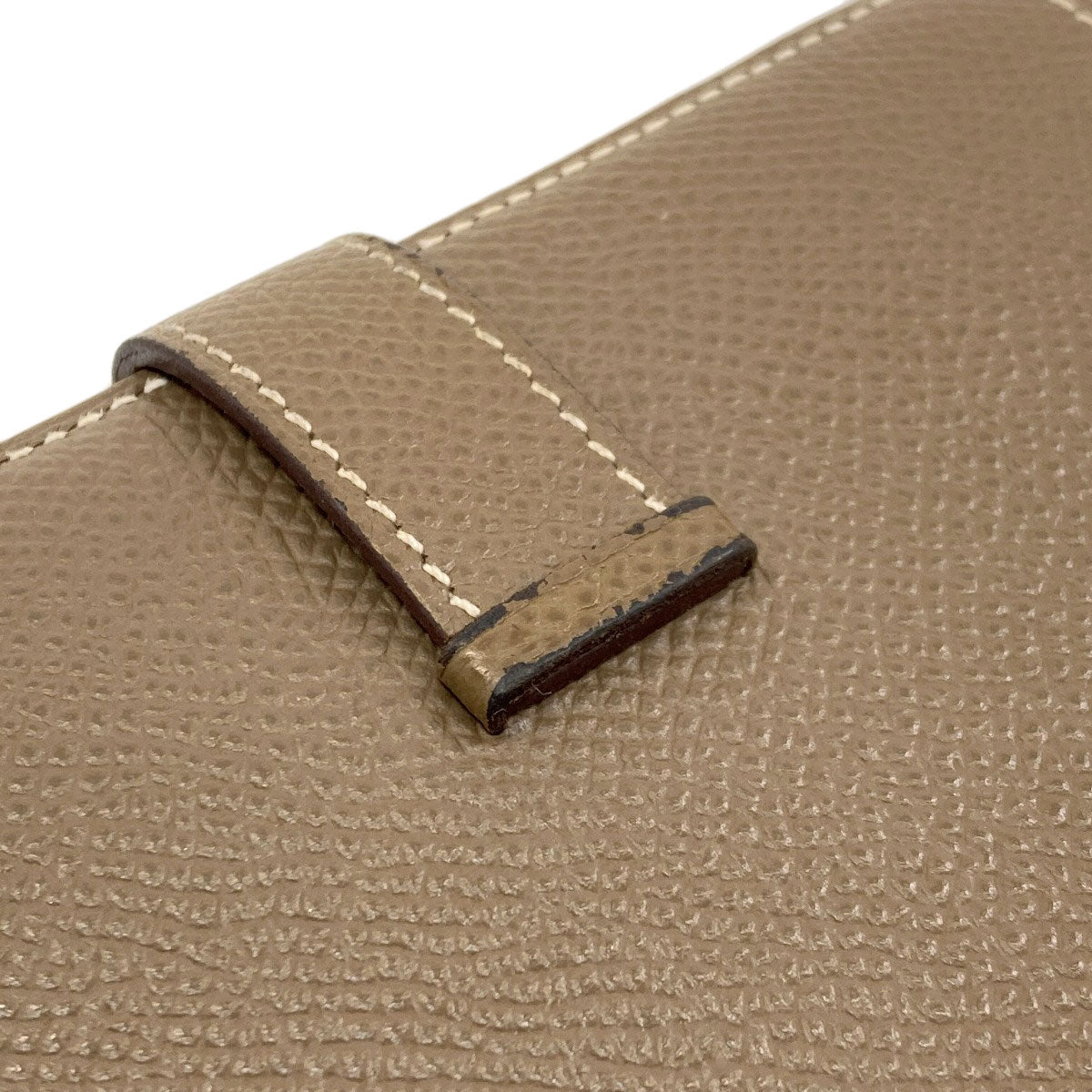 HERMES Bearn Compact Etop GoldHardware Bifold Wallet with Coin Pocket Epsom Ladies [Used]