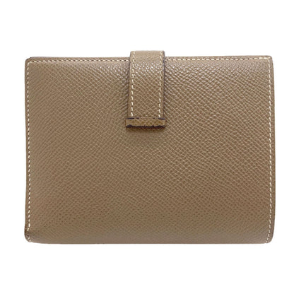 HERMES Bearn Compact Etop GoldHardware Bifold Wallet with Coin Pocket Epsom Ladies [Used]