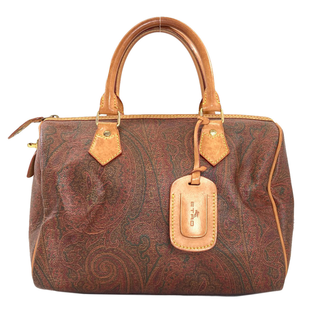 ETRO Paisley pattern Boston bag PVC Ladies [Used]