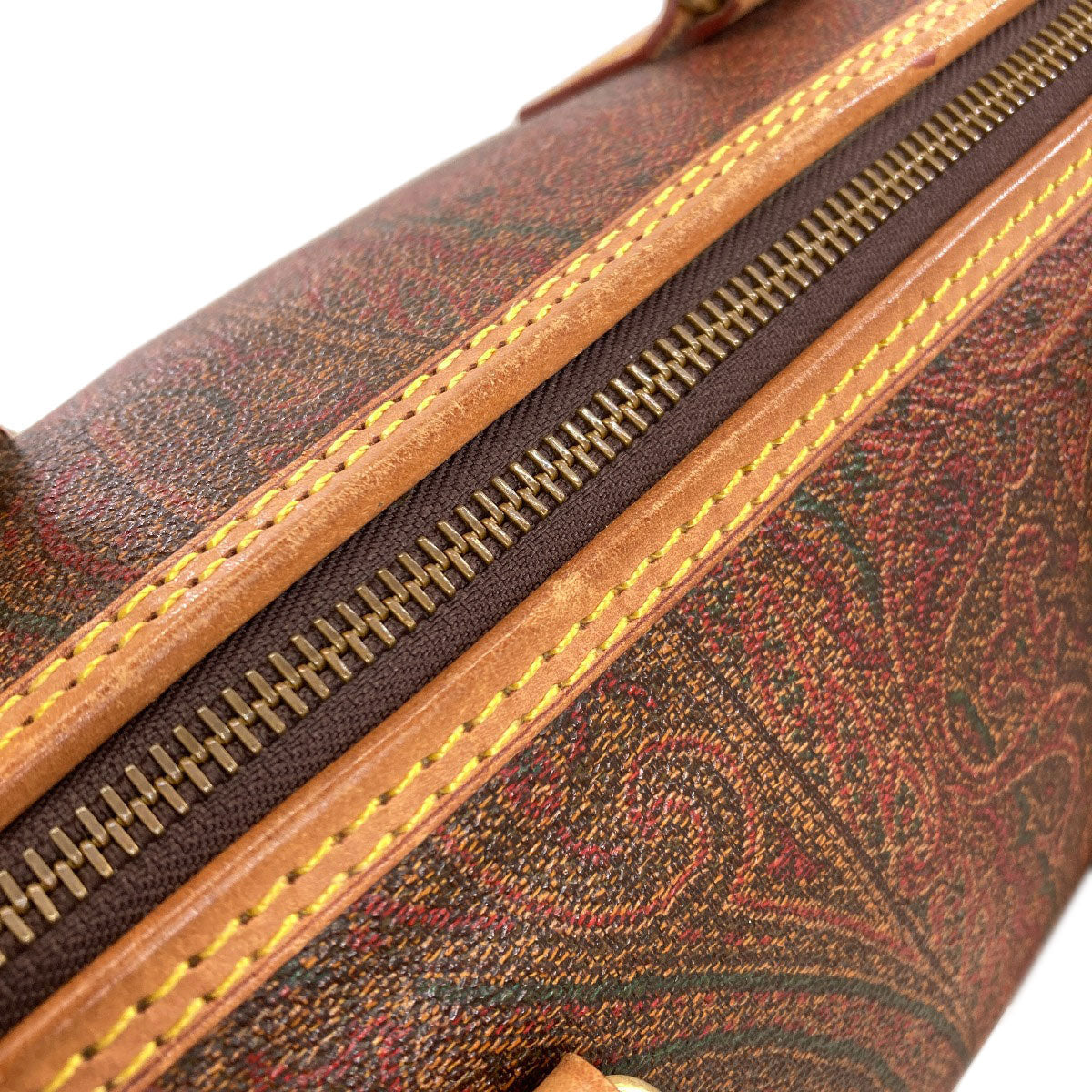ETRO Paisley pattern Boston bag PVC Ladies [Used]