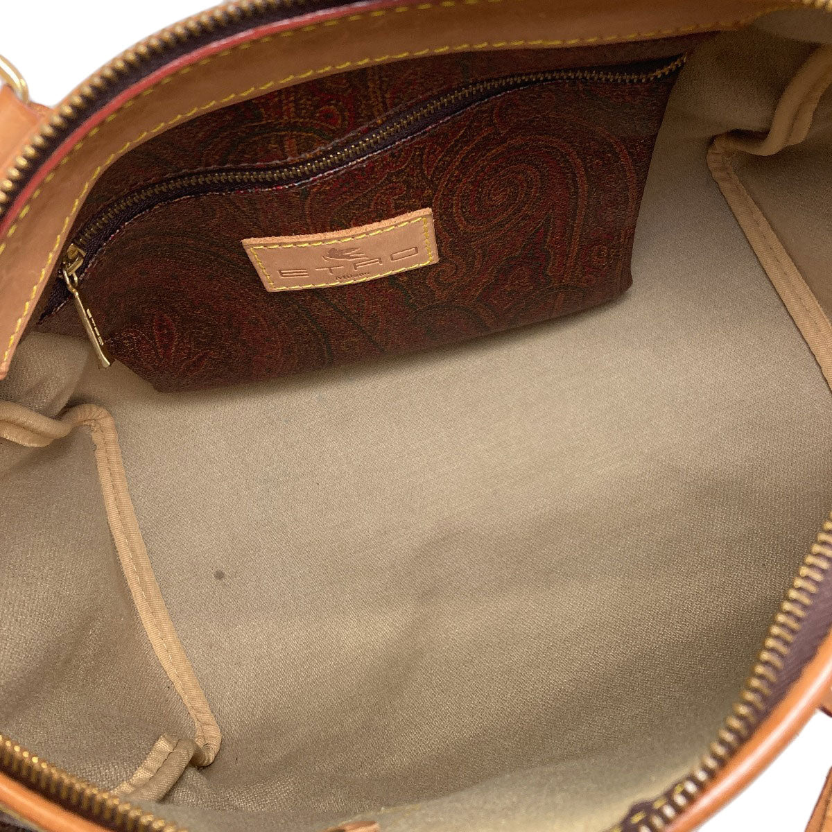 ETRO Paisley pattern Boston bag PVC Ladies [Used]