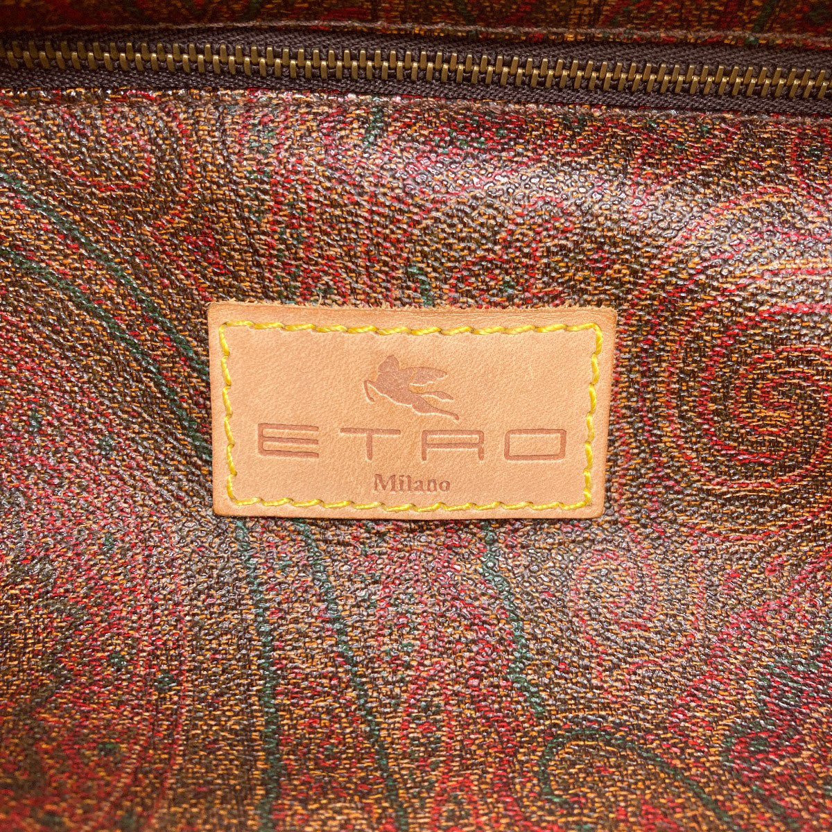 ETRO Paisley pattern Boston bag PVC Ladies [Used]