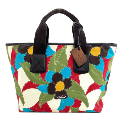 BALLY Flower pattern Handbag Canvas Ladies [Used]