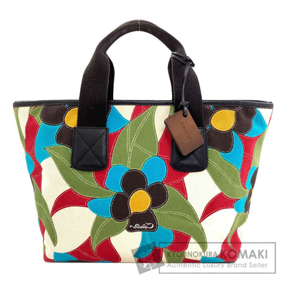 BALLY Flower pattern Handbag Canvas Ladies [Used]