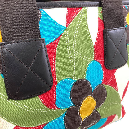 BALLY Flower pattern Handbag Canvas Ladies [Used]