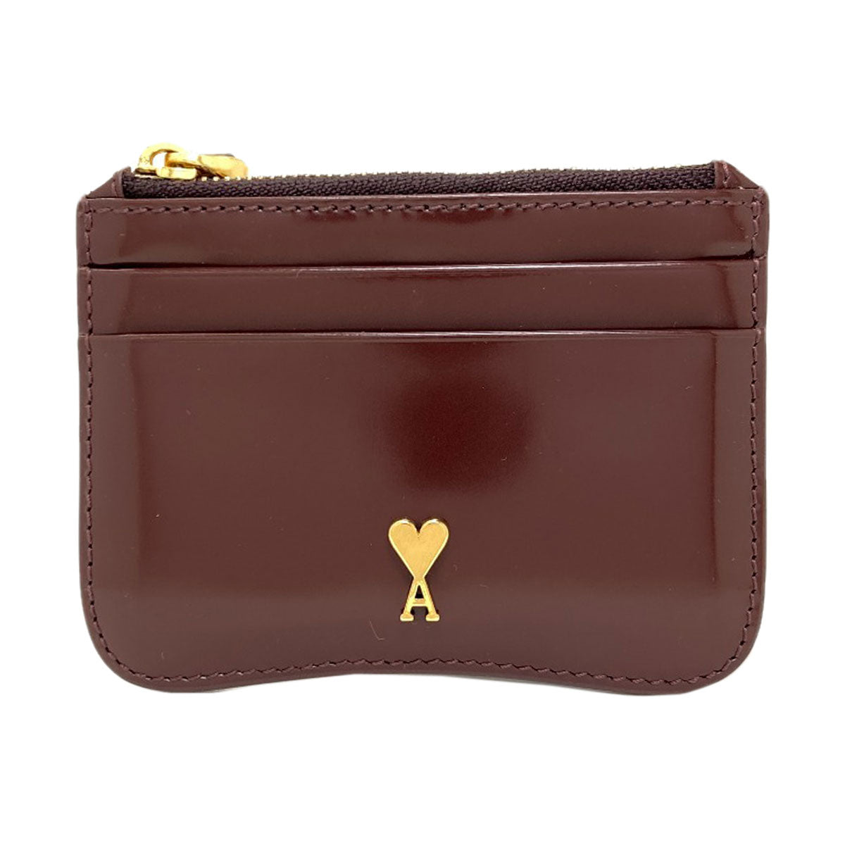SELECT GOODS Ami Paris Zip Card Case Card Case Leather Ladies [Used]